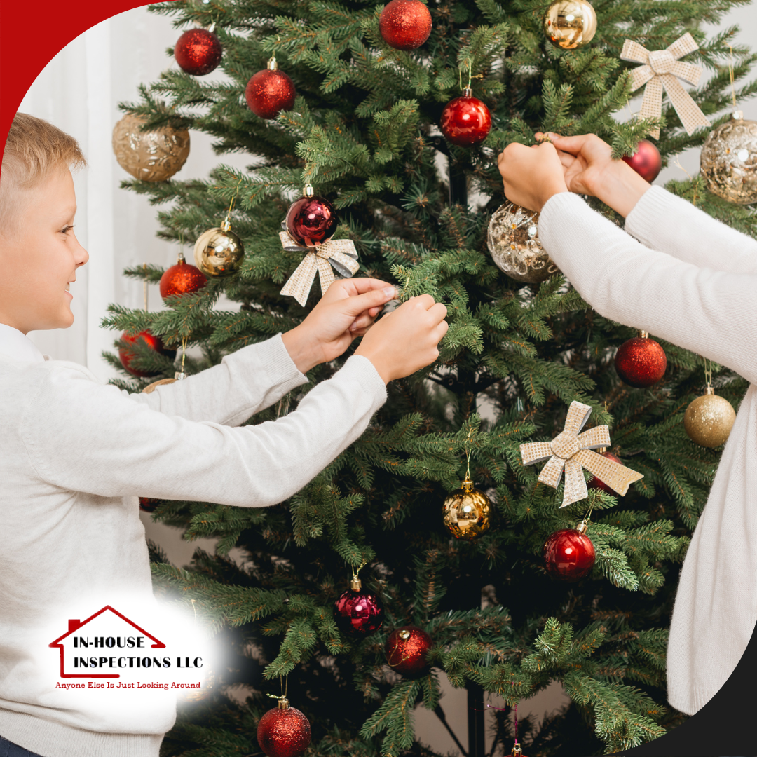 In-House Inspections LLC (10) Two children joyfully decorating a Christmas tree